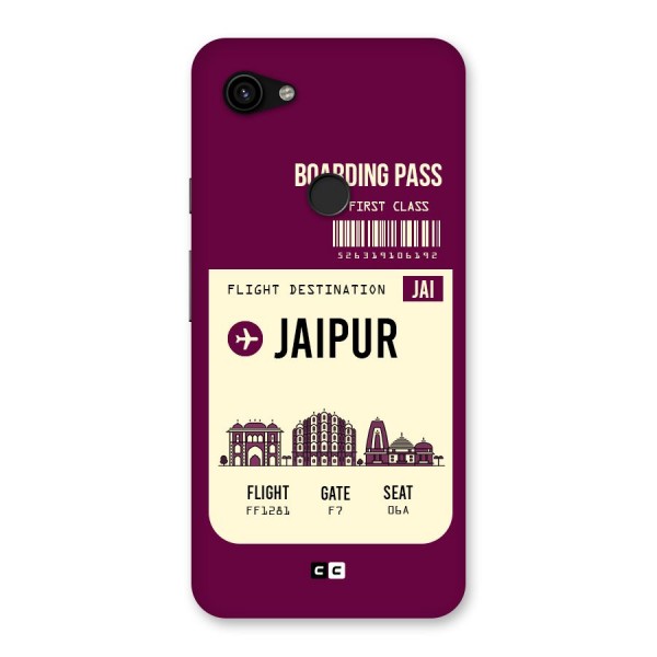 Jaipur Boarding Pass Back Case for Google Pixel 3a XL