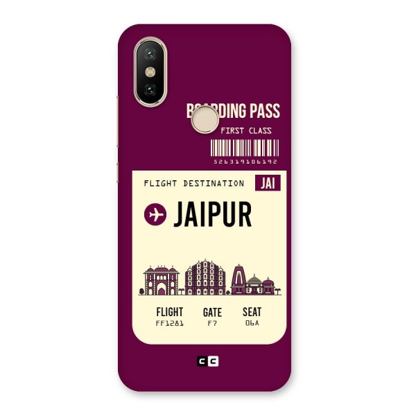 Jaipur Boarding Pass Back Case for Mi A2