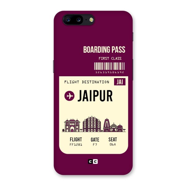 Jaipur Boarding Pass Back Case for OnePlus 5