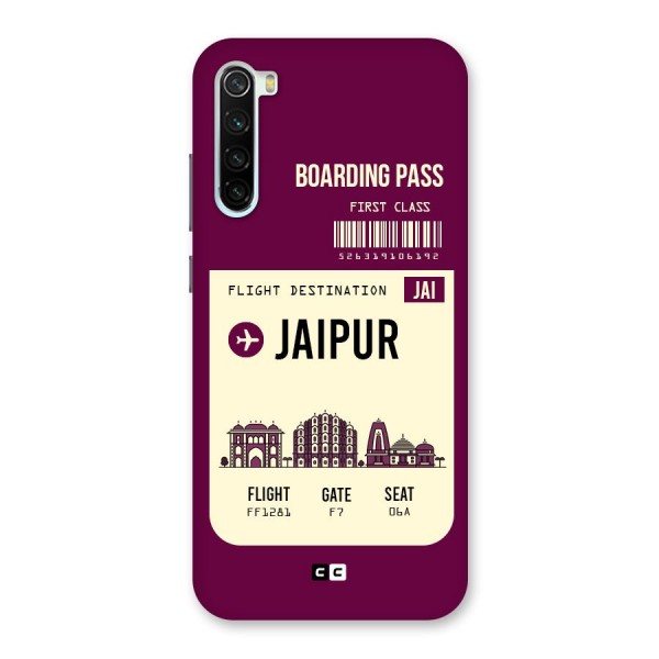 Jaipur Boarding Pass Back Case for Redmi Note 8