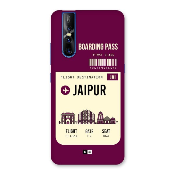 Jaipur Boarding Pass Back Case for Vivo V15 Pro