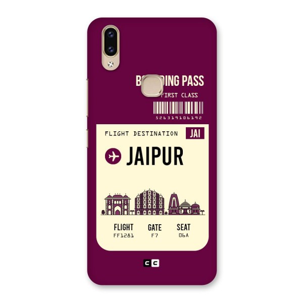 Jaipur Boarding Pass Back Case for Vivo V9