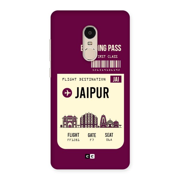 Jaipur Boarding Pass Back Case for Xiaomi Redmi Note 4