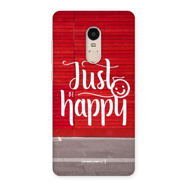 Just Be Happy Back Case for Xiaomi Redmi Note 4