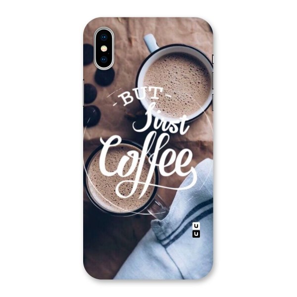 Just Coffee Back Case for iPhone X