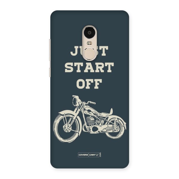 Just Start Off Back Case for Xiaomi Redmi Note 4