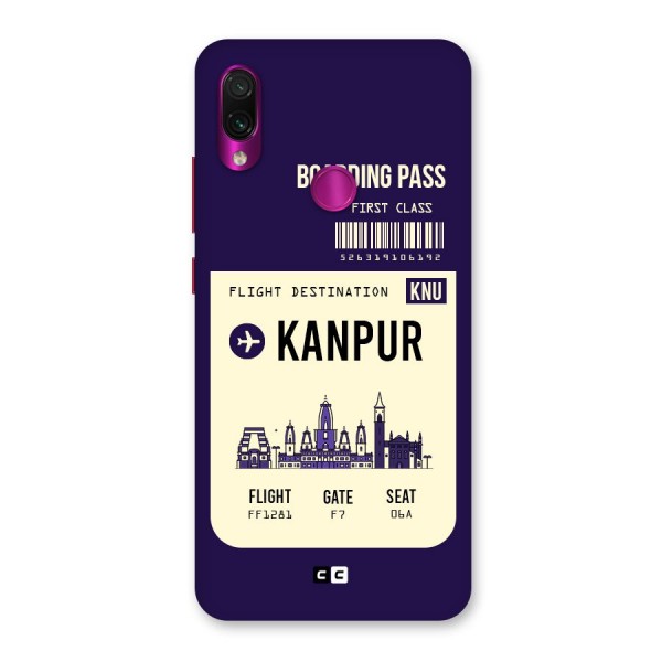 Kanpur Boarding Pass Back Case for Redmi Note 7 Pro