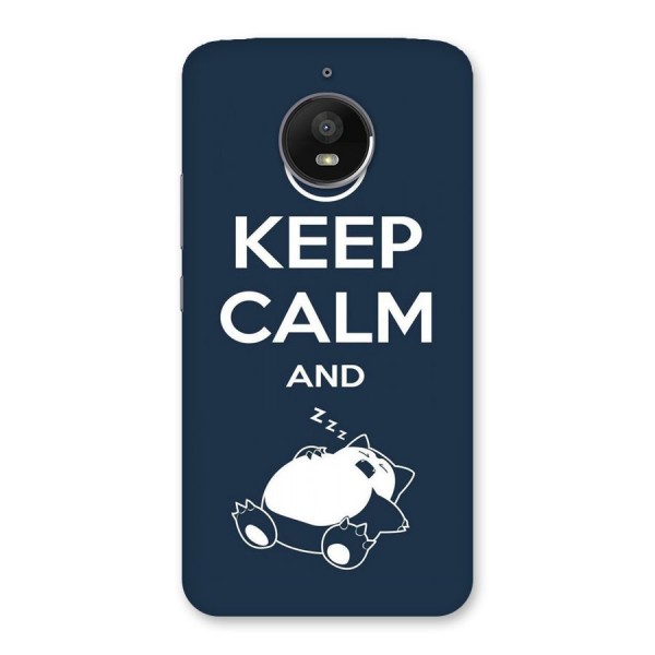 Keep Calm and Sleep Back Case for Moto E4 Plus