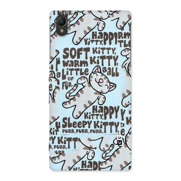 Kitty Pattern Back Case for Sony Xperia Z1