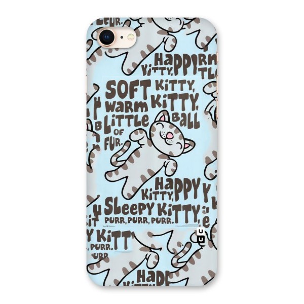 Kitty Pattern Back Case for iPhone 8