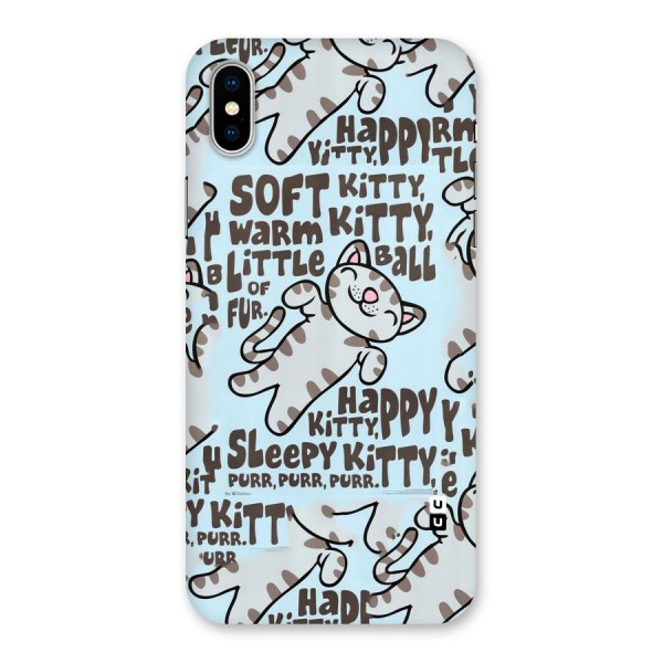 Kitty Pattern Back Case for iPhone X