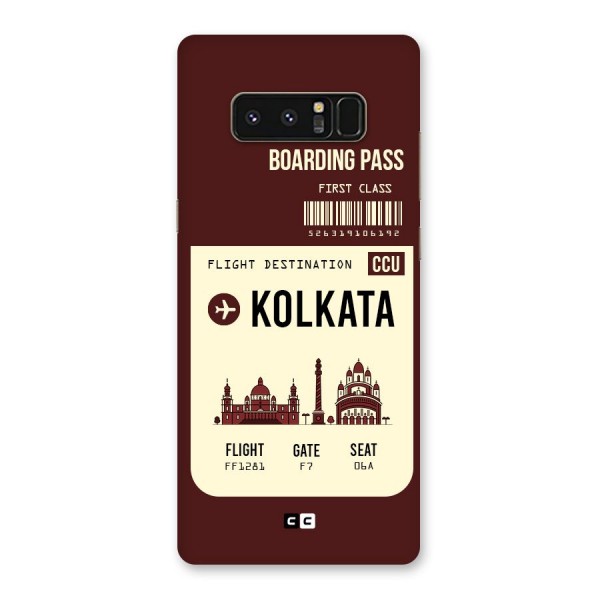 Kolkata Boarding Pass Back Case for Galaxy Note 8