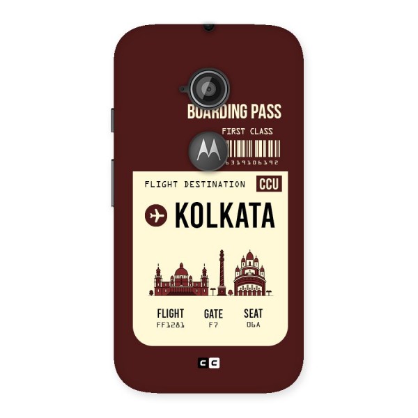 Kolkata Boarding Pass Back Case for Moto E 2nd Gen