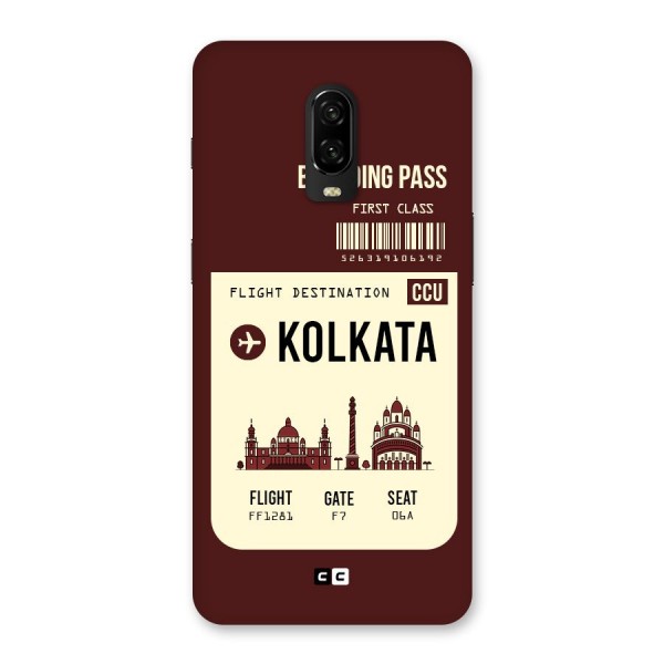 Kolkata Boarding Pass Back Case for OnePlus 6T