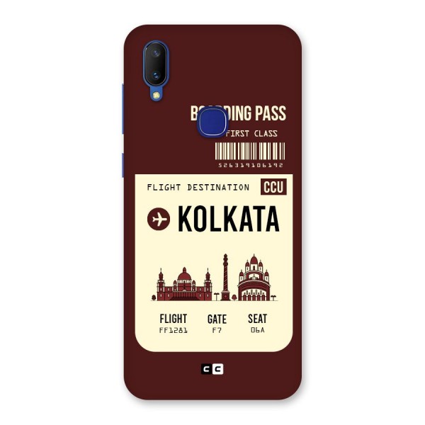 Kolkata Boarding Pass Back Case for Vivo V11