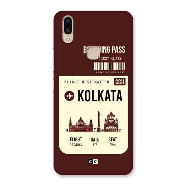 Kolkata Boarding Pass Back Case for Vivo V9