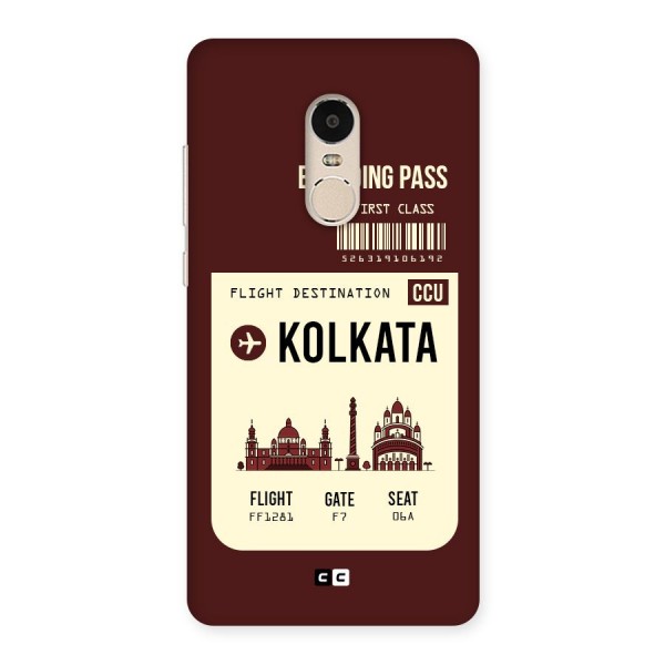 Kolkata Boarding Pass Back Case for Xiaomi Redmi Note 4