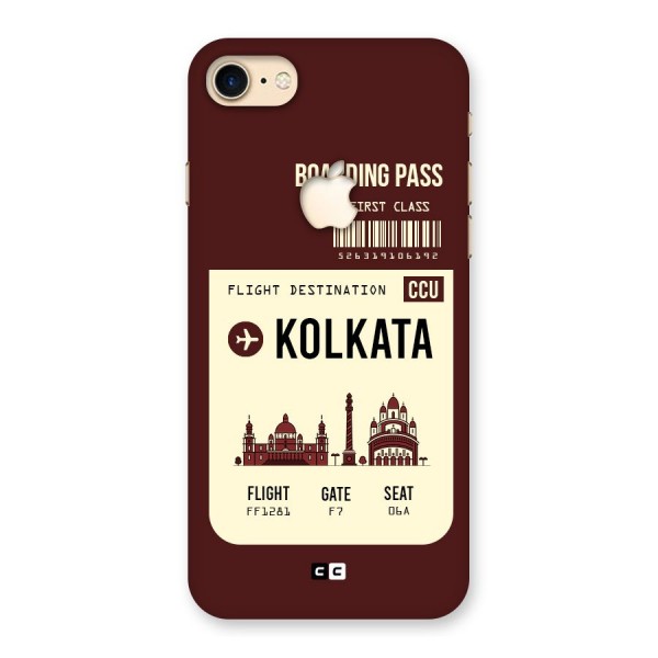 Kolkata Boarding Pass Back Case for iPhone 7 Apple Cut