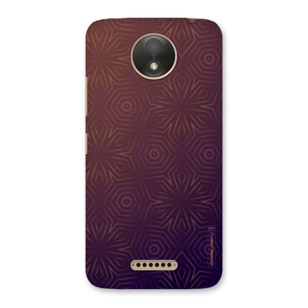 Lavish Purple Pattern Back Case for Moto C Plus