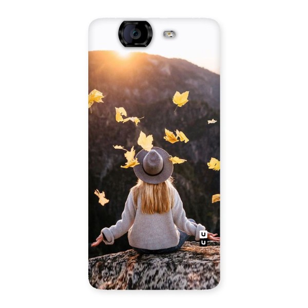 Leaf Rain Sunset Back Case for Canvas Knight A350