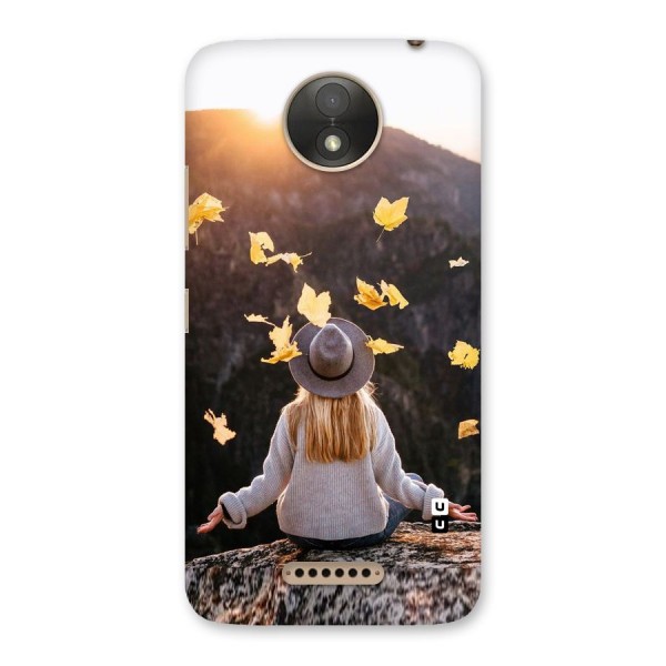 Leaf Rain Sunset Back Case for Moto C Plus