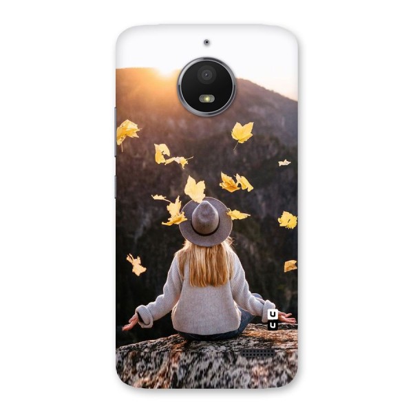 Leaf Rain Sunset Back Case for Moto E4