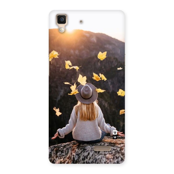 Leaf Rain Sunset Back Case for Oppo R7