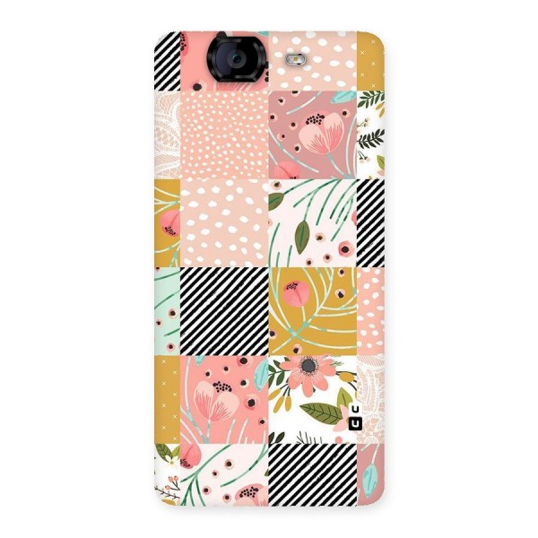 Leaf Stripe Polka Back Case for Canvas Knight A350