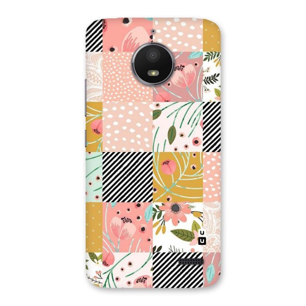 Leaf Stripe Polka Back Case for Moto E4