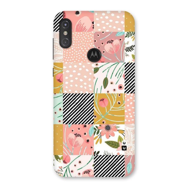 Leaf Stripe Polka Back Case for Motorola One Power