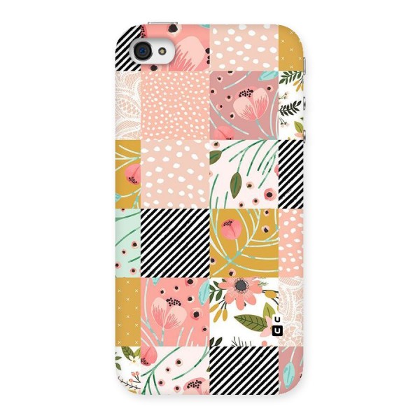 Leaf Stripe Polka Back Case for iPhone 4 4s