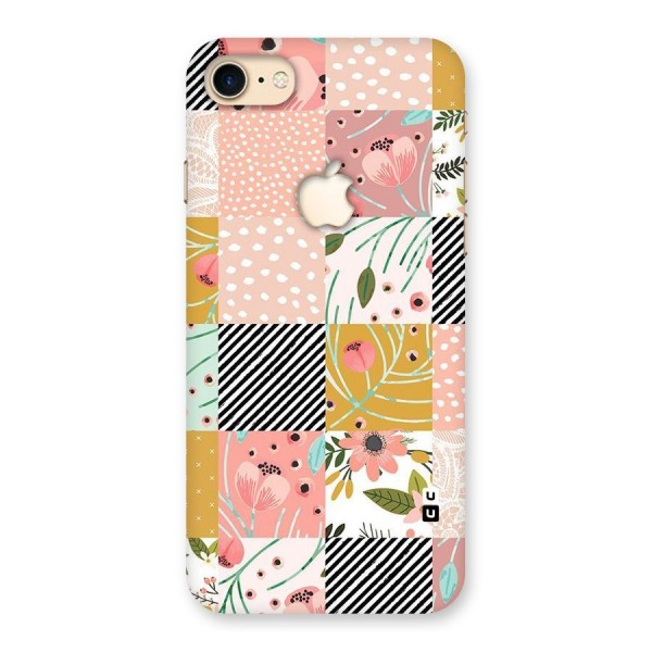 Leaf Stripe Polka Back Case for iPhone 7 Apple Cut