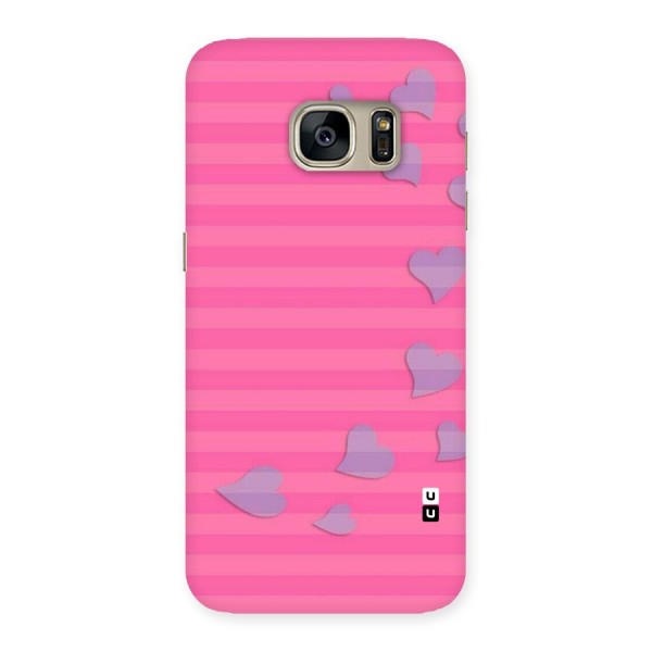 Light Heart Stripes Back Case for Galaxy S7