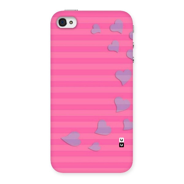 Light Heart Stripes Back Case for iPhone 4 4s