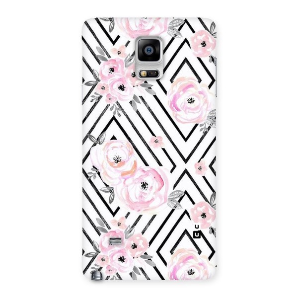 Light Pastel Flowers Design Back Case for Galaxy Note 4