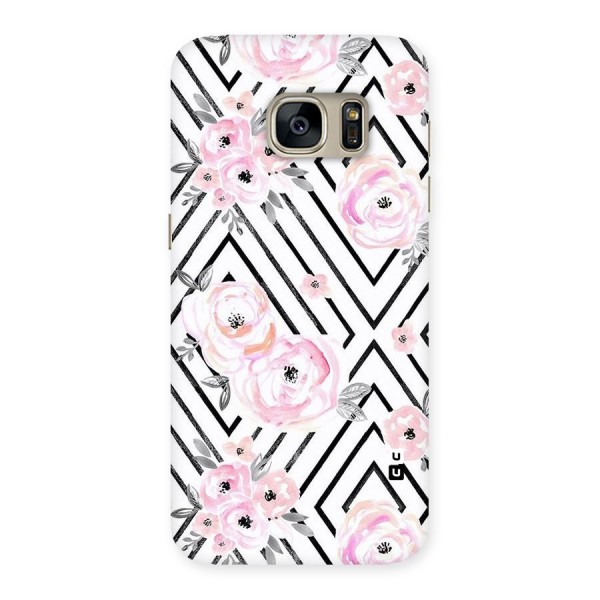 Light Pastel Flowers Design Back Case for Galaxy S7