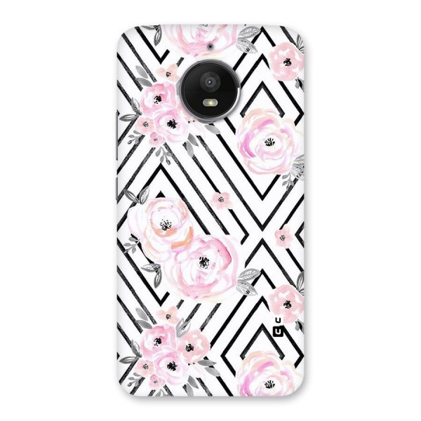 Light Pastel Flowers Design Back Case for Moto E4 Plus