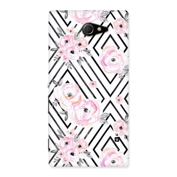 Light Pastel Flowers Design Back Case for Sony Xperia M2