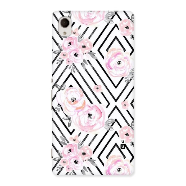 Light Pastel Flowers Design Back Case for Sony Xperia M4