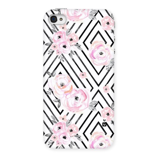 Light Pastel Flowers Design Back Case for iPhone 4 4s