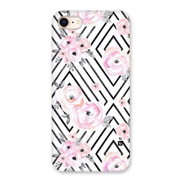 Light Pastel Flowers Design Back Case for iPhone 8