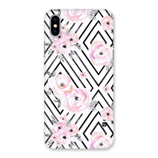 Light Pastel Flowers Design Back Case for iPhone X