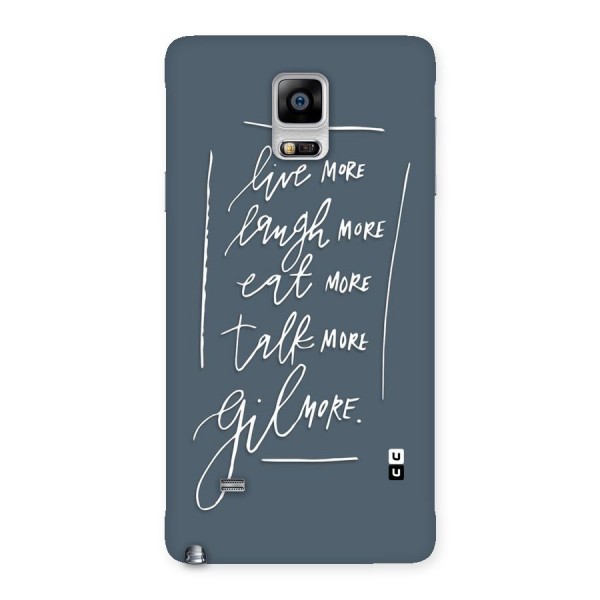 Live Laugh More Back Case for Galaxy Note 4