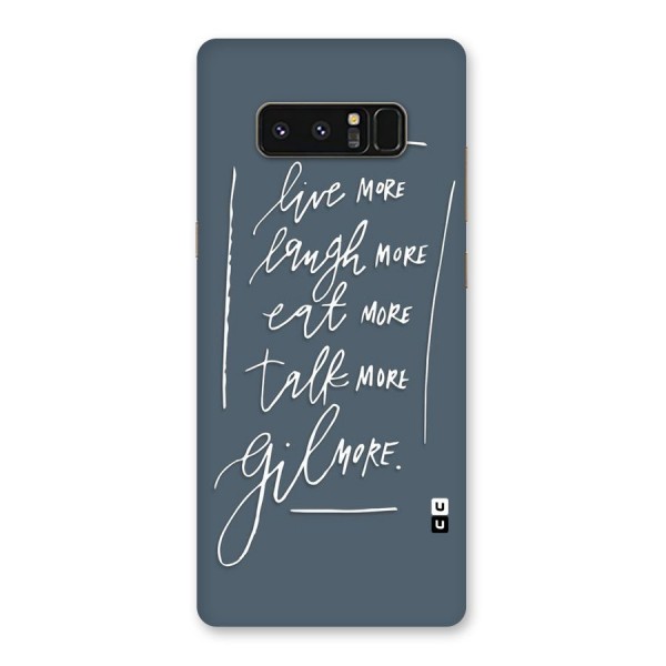 Live Laugh More Back Case for Galaxy Note 8