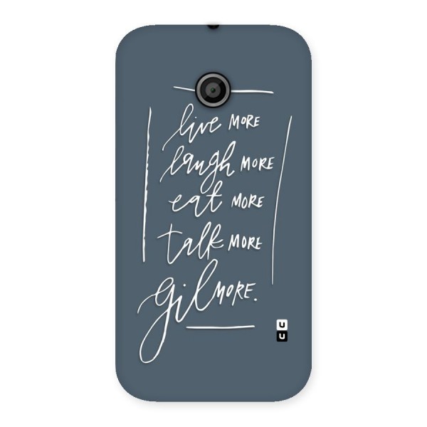 Live Laugh More Back Case for Moto E