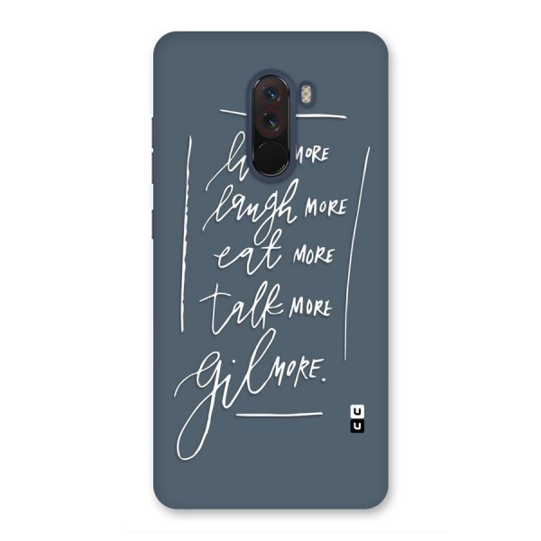 Live Laugh More Back Case for Poco F1