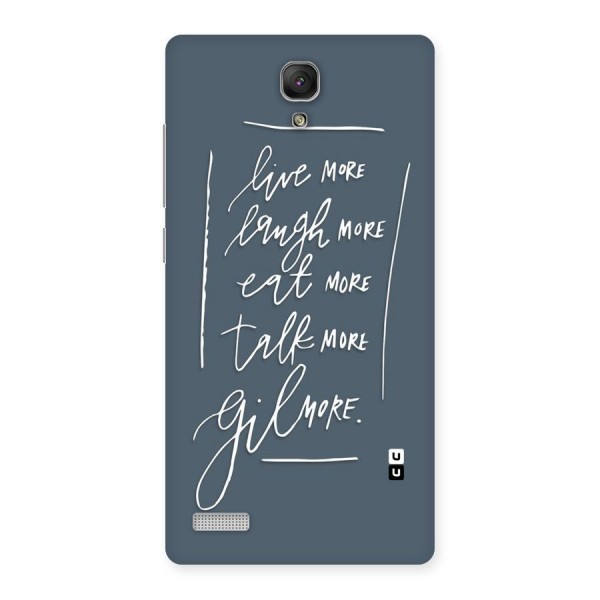 Live Laugh More Back Case for Redmi Note