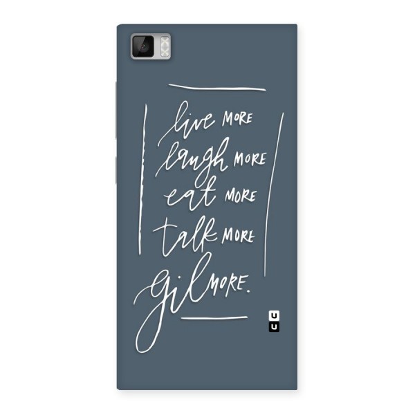 Live Laugh More Back Case for Xiaomi Mi3