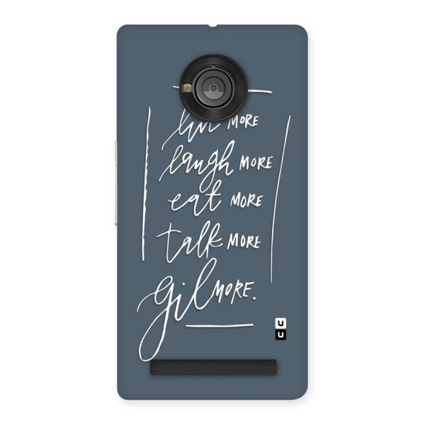 Live Laugh More Back Case for Yu Yuphoria