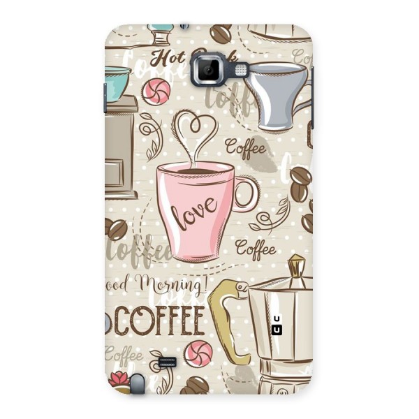 Love Coffee Design Back Case for Galaxy Note